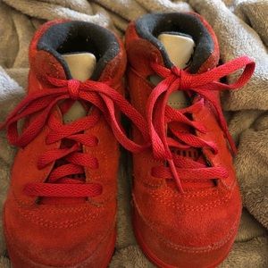 Toddler Air Jordan 5V Retro University Red Suede Raging Bull Size 8C
